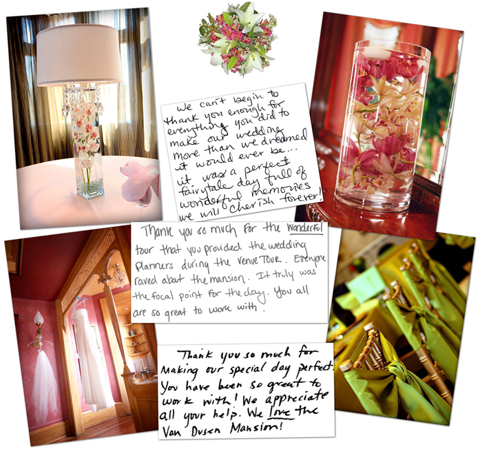 The Van Dusen Mansion Testimonials