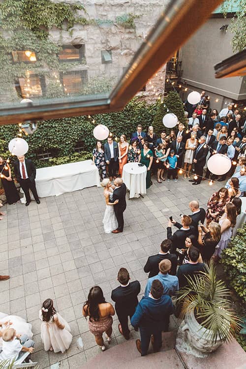 Van Dusen Mansion courtyard