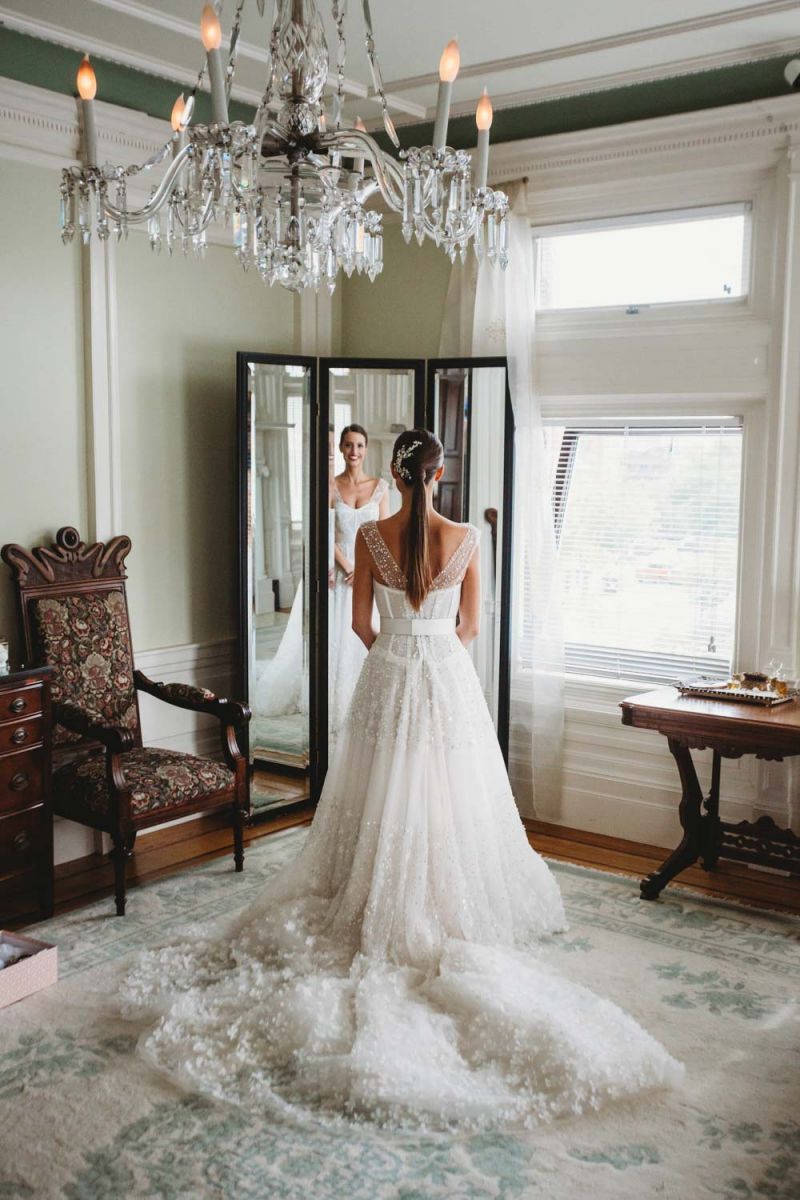 Bride in Jade Bridal Suite