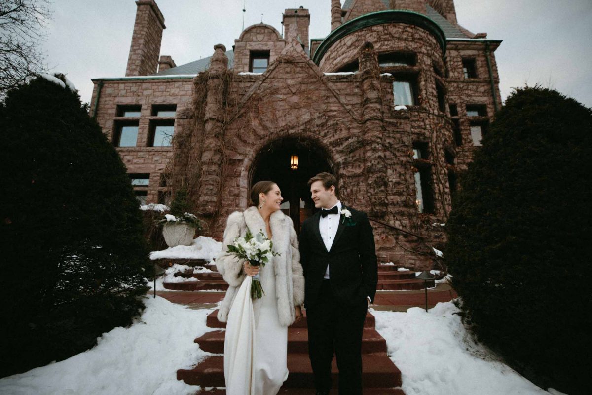 Van Dusen Mansion winter wedding 
